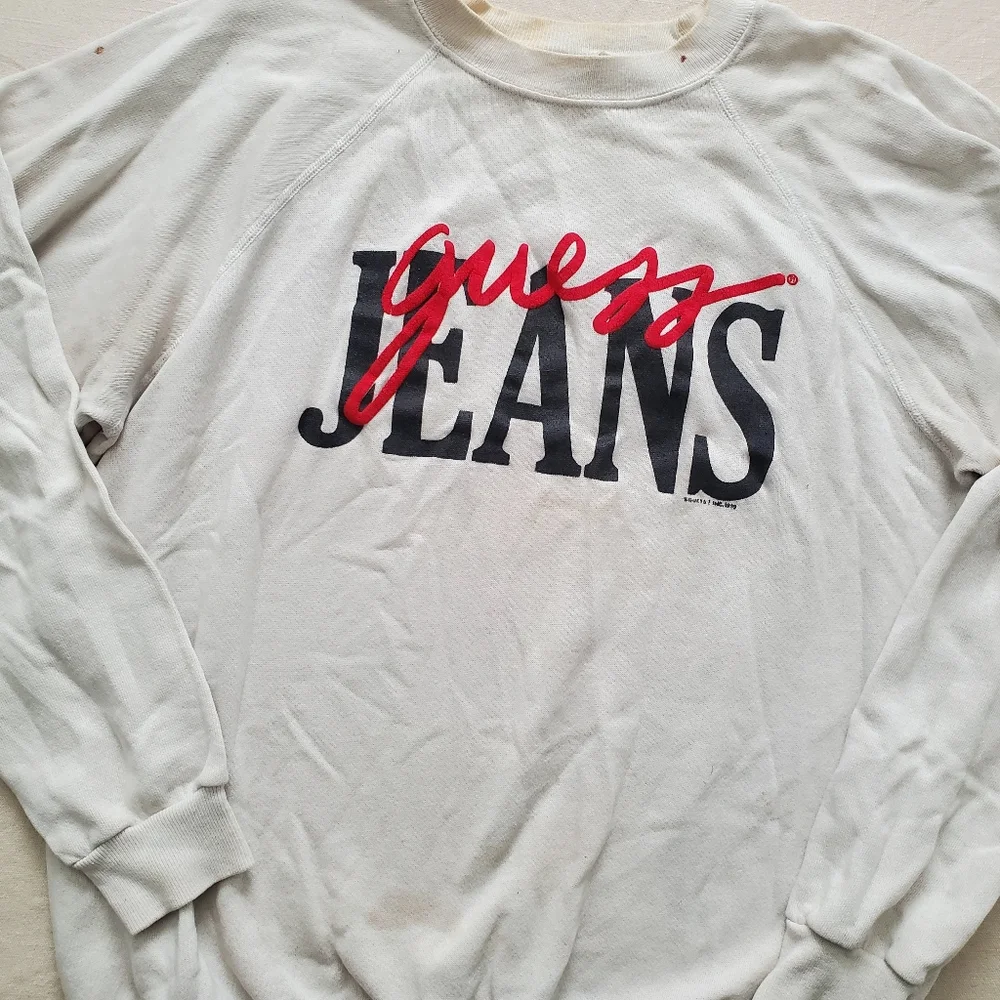 Vintage Guess Jeans spellout crewneck medium/large